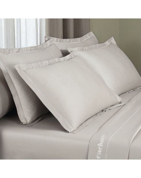 Taie d'oreiller satin de coton - Uni 1 baratta Taupe 04 - 2 x (50 x 70 cm)