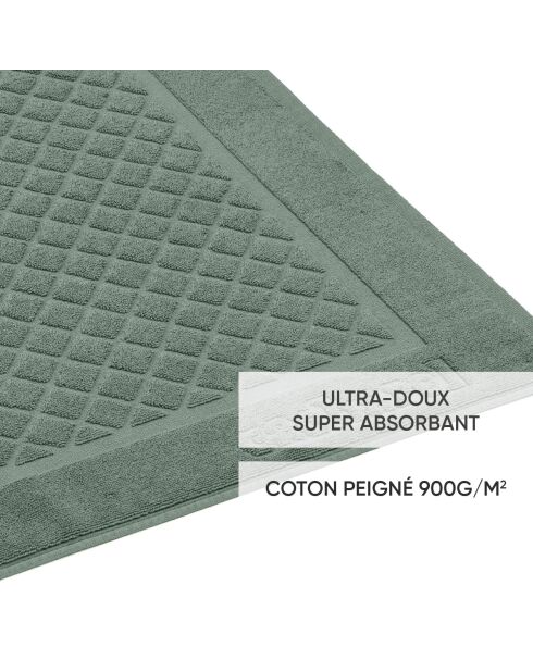 Tapis de bain Vert Bouteille - 50 x 70 cm