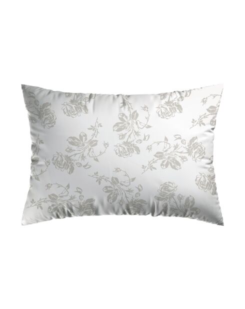 Set de 2 taies d'oreiller satin de coton Roses Taupe - 50 x 70 cm