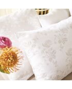 Set de 2 taies d'oreiller satin de coton Roses Taupe - 50 x 70 cm