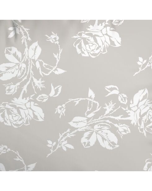 Set de 2 taies d'oreiller satin de coton Roses Taupe - 50 x 70 cm
