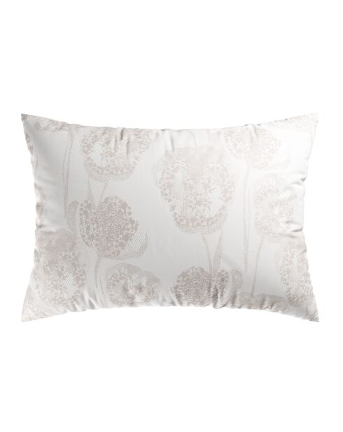 Set de 2 taies d'oreiller satin de coton Lace Taupe - 50 x 70 cm