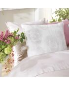 Set de 2 taies d'oreiller satin de coton Lace Taupe - 50 x 70 cm