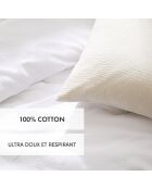 Set de 2 taies d'oreiller gaze de coton Uni Blanc 02 - 2 x (50 x 70 cm)