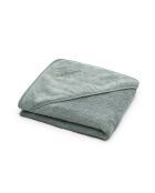 Cape de bain bébe en 100% coton super absorbant vert - 70 x 70 cm