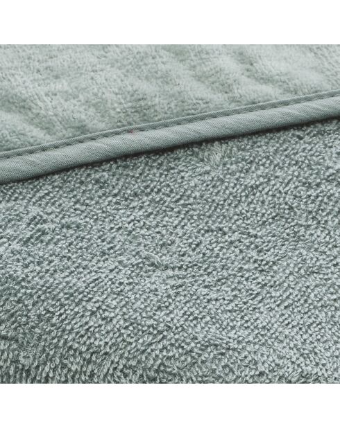 Cape de bain bébe en 100% coton super absorbant vert - 70 x 70 cm