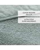 Cape de bain bébe en 100% coton super absorbant vert - 70 x 70 cm