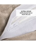 Housse de pouf velours côtelé  Taupe - 100 x 140 cm