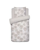 Parure housse de couette satin de coton Lace Taupe