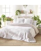 Parure housse de couette satin de coton Lace Taupe