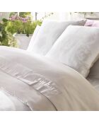 Parure housse de couette satin de coton Lace Taupe
