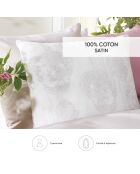 Parure housse de couette satin de coton Lace Taupe