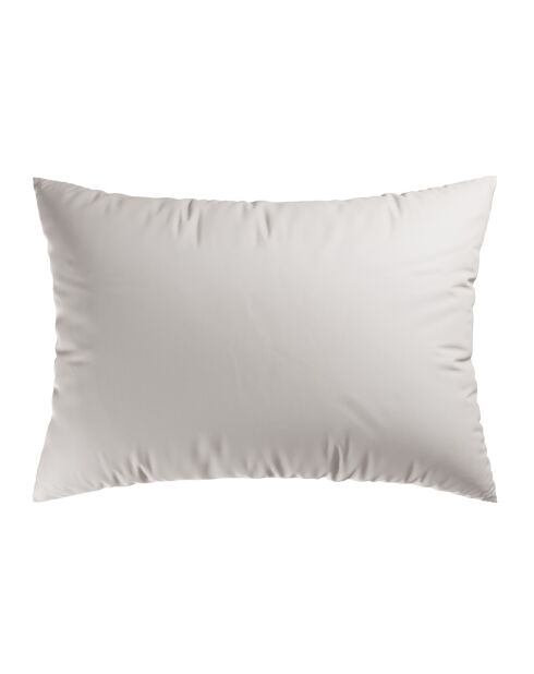 Set de 2 taies d'oreiller satin de coton Uni Taupe - 50 x 70 cm
