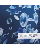 Set de 2 taies d'oreiller satin de coton Aurore Bleu - 50 x 70 cm