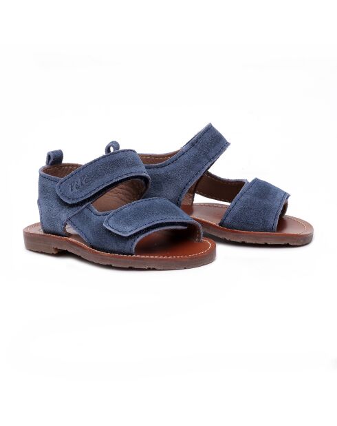 Sandales en daim 1243 bleues