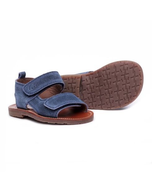 Sandales en daim 1243 bleues