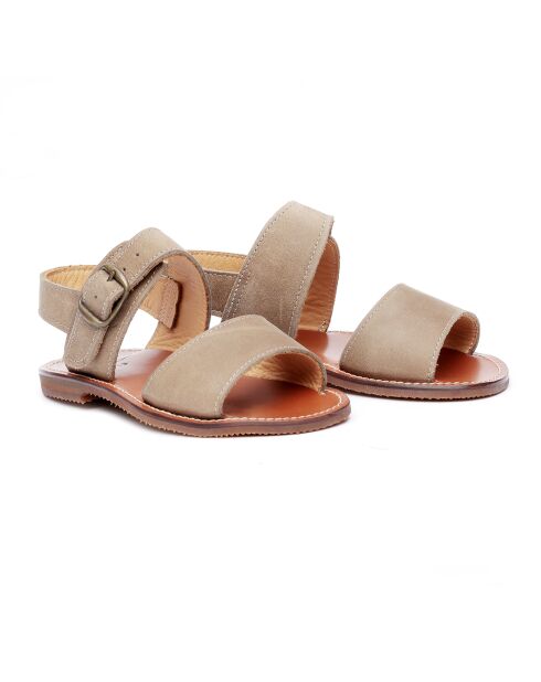 Sandales en daim 1242 beiges