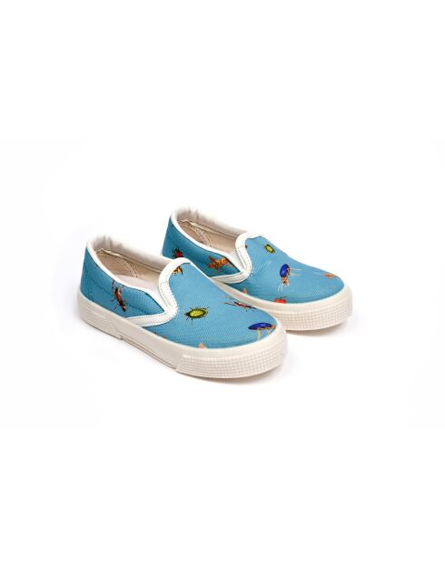 Sneakers en tissu 140 bleus
