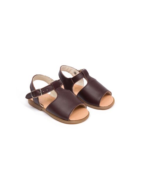 Sandales en cuir 630 marron