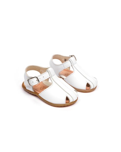 Sandales en cuir 604 blanches