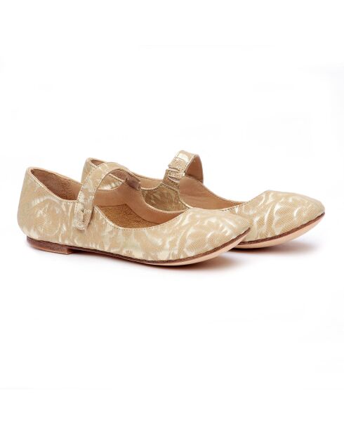Ballerines en tissu 3555 dorées