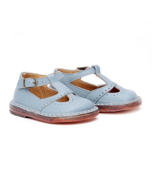 Chaussures en cuir John azur