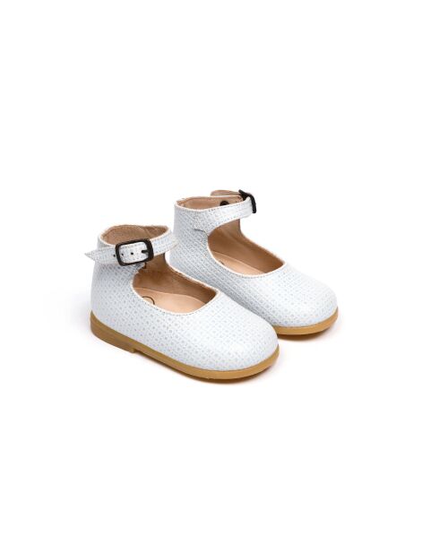 Babies en cuir 619 azur