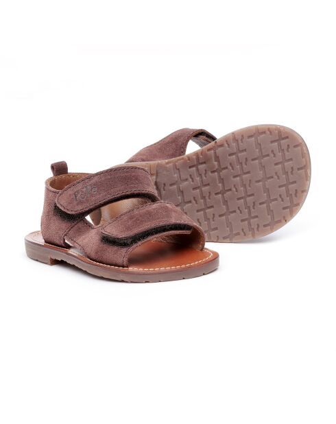 Sandales en daim 1243 marron