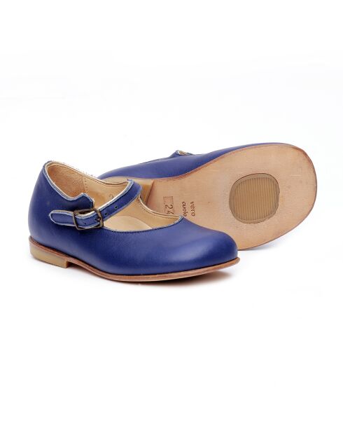 Babies en cuir 1216 bleus