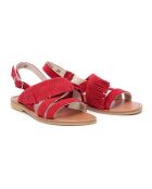 Sandales en daim S13 rouges