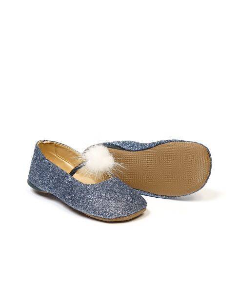 Ballerines en tissu pailletté 275PON anthracites