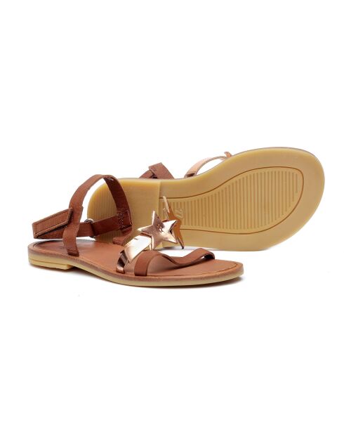 Sandales en cuir S5 marron/bronze