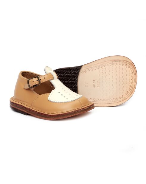 Chaussures en cuir Laura caramel