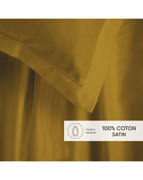 Taie d'oreiller satin de coton - Uni 1 baratta Jaune 02