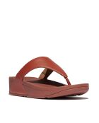 Tongs Lulu en cuir marron