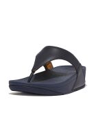 Tongs Lulu en cuir bleu marine