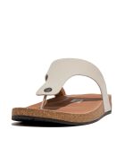 Tongs en cuir Iqushion gris argile