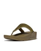 Tongs Lulu Hotfix vert métalisé