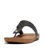 Tongs en cuir Iqushion noires