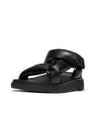 Gen-FF schwarze Slingback-Sandalen aus weichem Leder