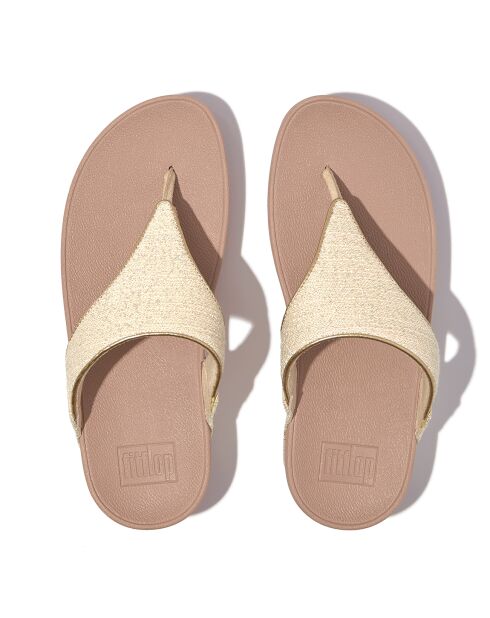 Tongs Lulu Shimmerweave Toe-Post beige