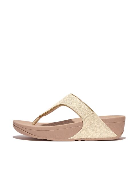 Tongs Lulu Shimmerweave Toe-Post beige