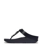 Tongs Fino en cuir multi-strass bleu marine