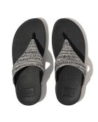 Tongs Lulu Shimmerweave Toe-Post noires