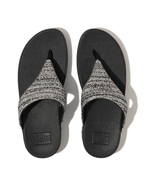 Tongs Lulu Shimmerweave Toe-Post noires