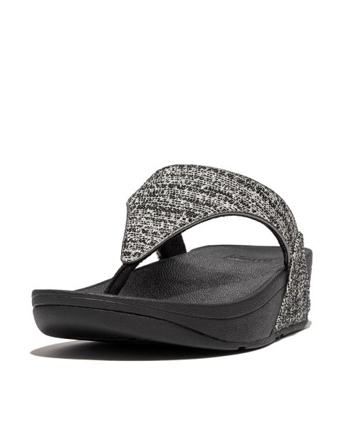 Tongs Lulu Shimmerweave Toe-Post noires