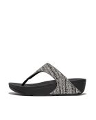Tongs Lulu Shimmerweave Toe-Post noires
