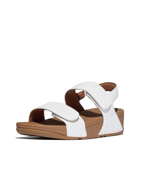 Sandales à bride arrière ajustable en cuir Lulu blanches