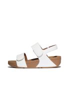 Sandales à bride arrière ajustable en cuir Lulu blanches