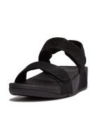 Lulu Shimmerlux zwarte verstelbare slingbacksandalen